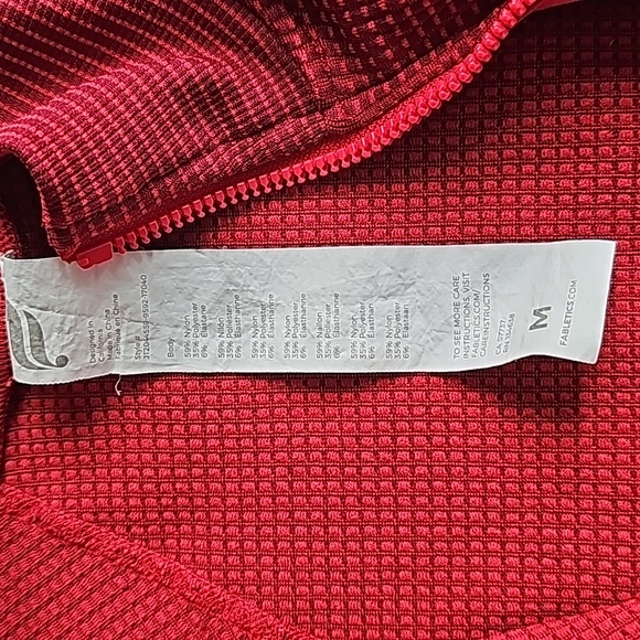 Fabletics Red Cropped Jacket - Picture 3 of 4